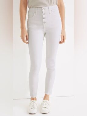 NWT Madewell 10” High-Rise White Skinny Crop Jeans Size 32